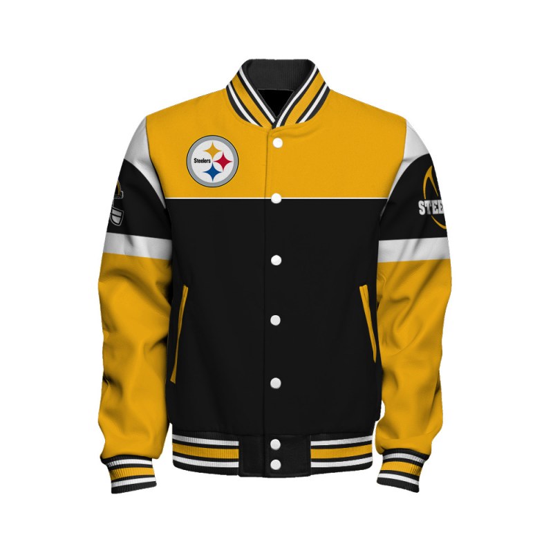 Pittsburgh Steelers Varsity Jacket Back