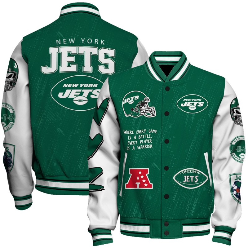 New York Jets Unisex Athletic Legacy Varsity Jacket