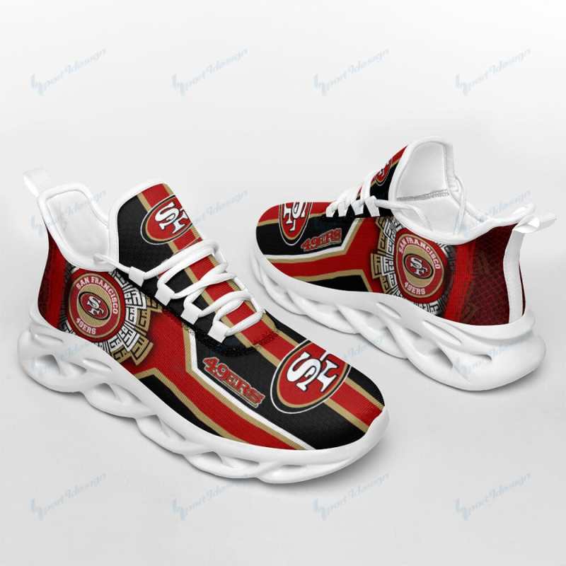 San Francisco 49ers Yezy Running Sneakers Back View