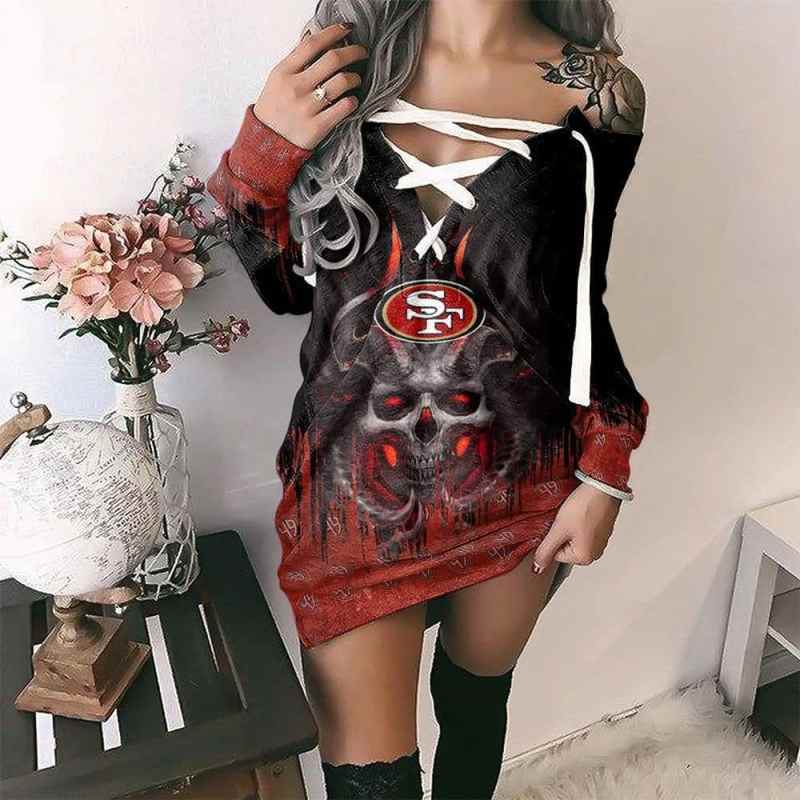 San Francisco 49ers Lace-Up Sweatshirt