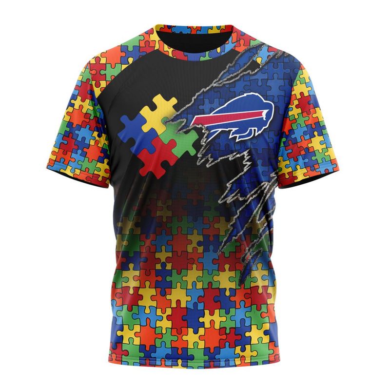 Buffalo Bills Special Autism Awareness Design Hoodie Image 3
