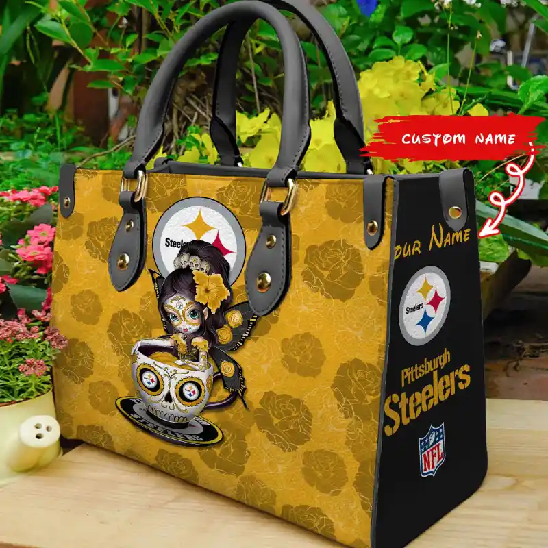 Pittsburgh Steelers Leather Hand Bag