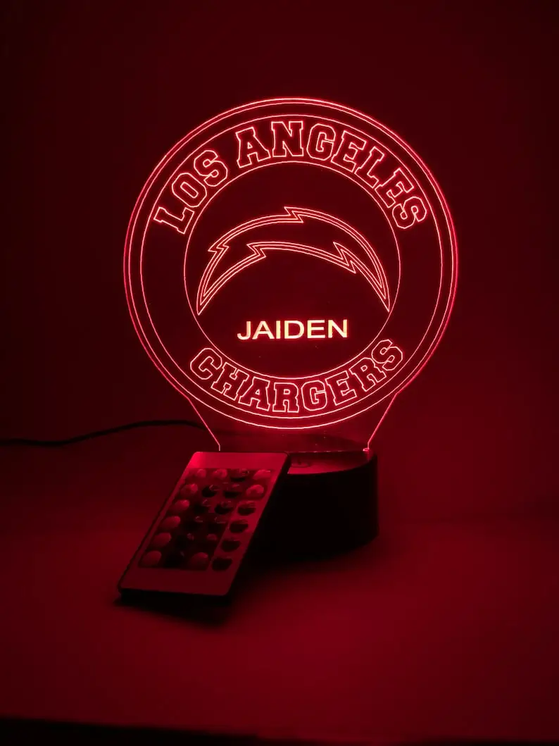 Giftable 3D Lamp - Los Angeles Chargers