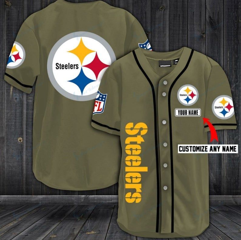 Pittsburgh Steelers Personalized Baseball Jersey Shirt
