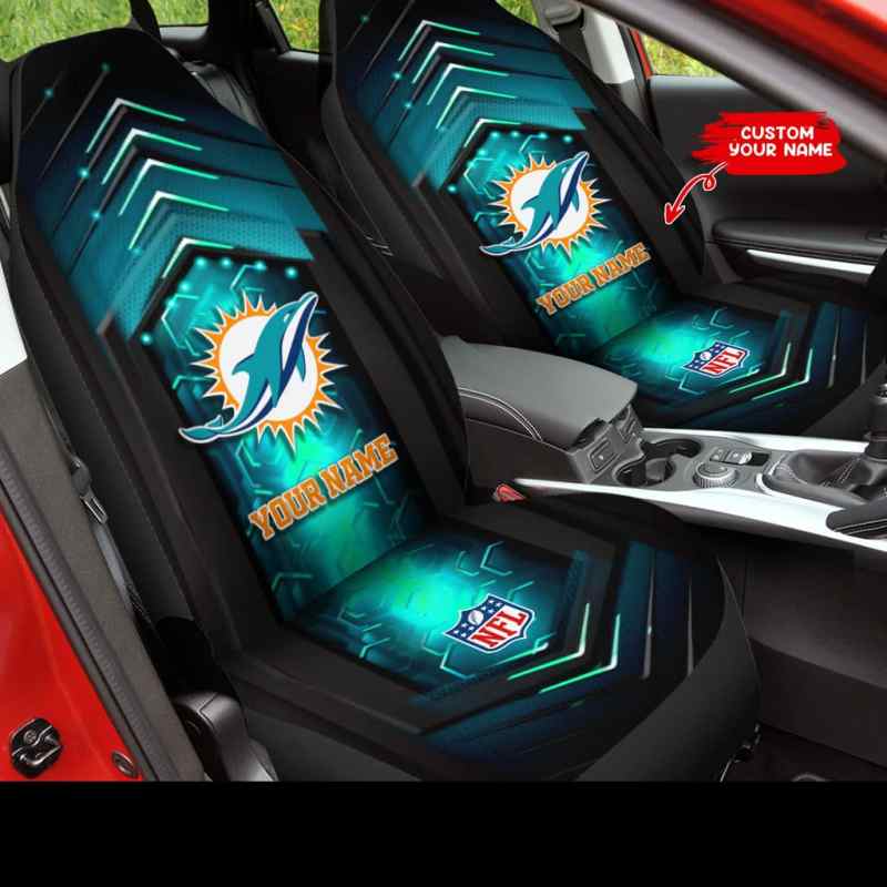 Miami Dolphins Personalized Car Seat Covers