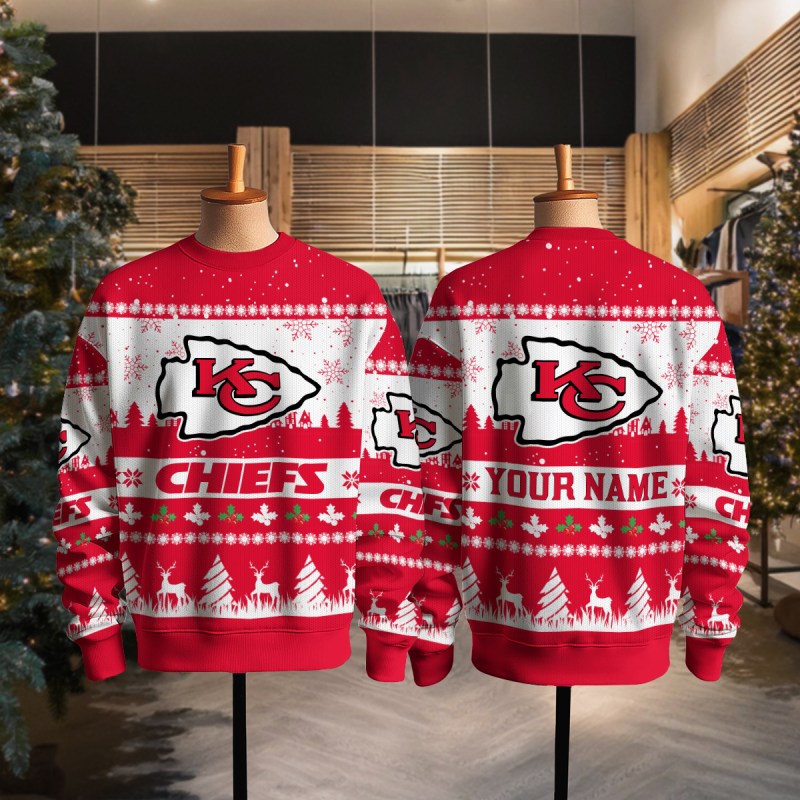 Kansas City Chiefs Ugly Christmas Sweater - Full View