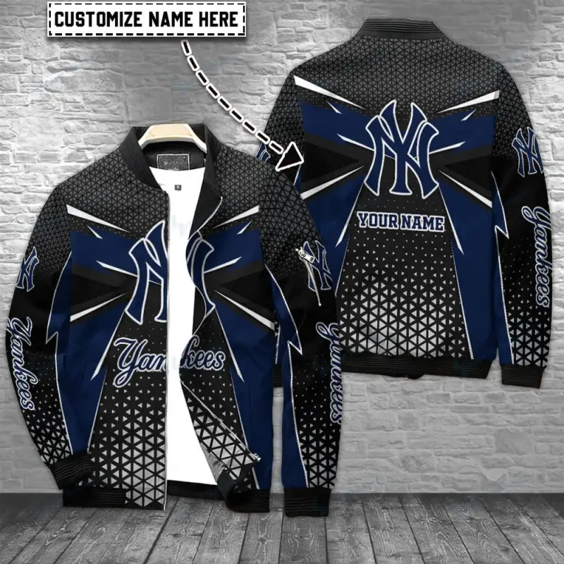 New York Yankees Personalized Bomber Jacket Front