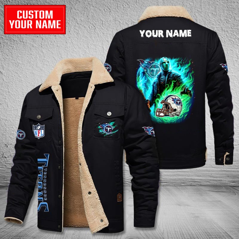 Tennessee Titans Winter Fleece Bomber Jacket Black