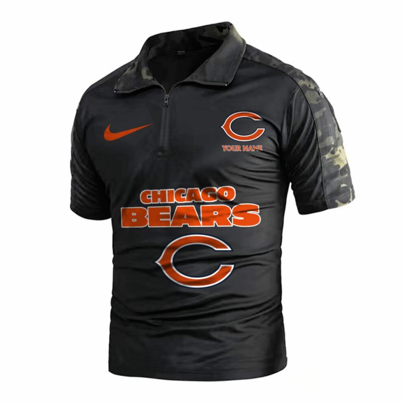 Chicago Bears Army Polo Shirt Image 2