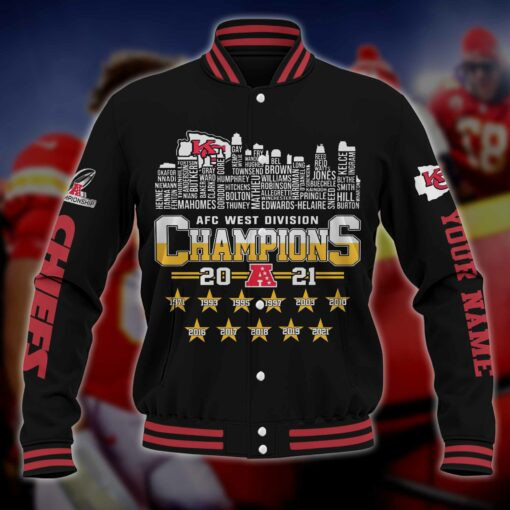 Kansas City Chiefs Baseball Jacket - Back View