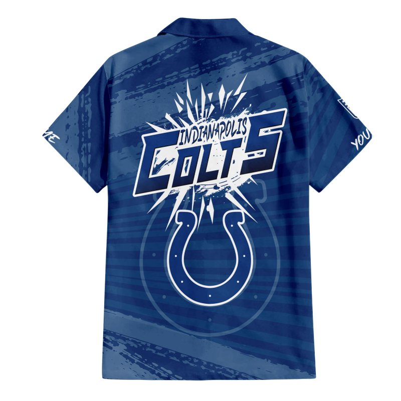 Indianapolis Colts Hawaiian Shirt Detail