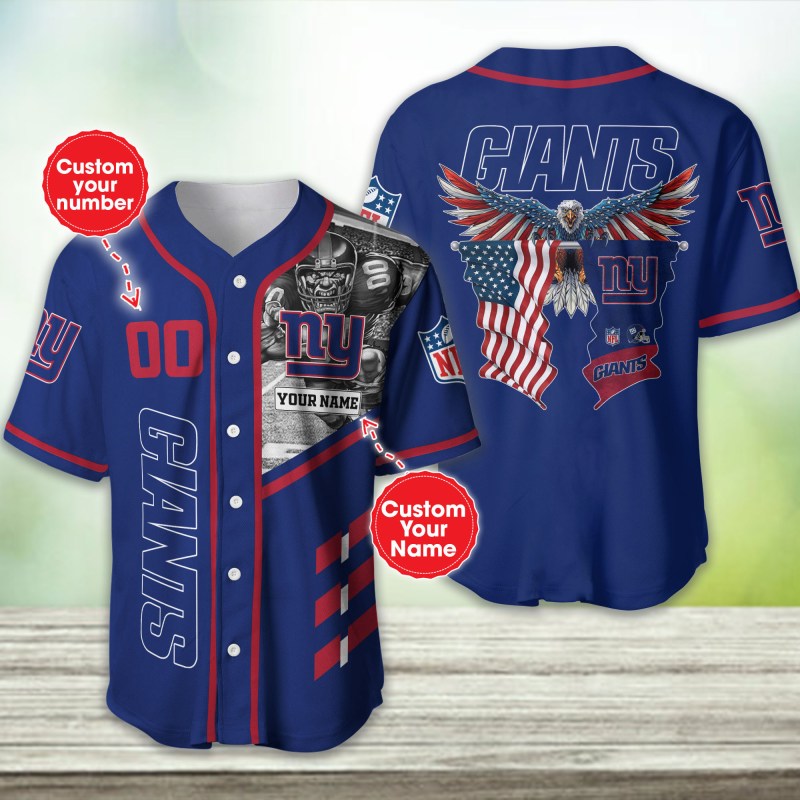 New York Giants Personalized Baseball Jersey