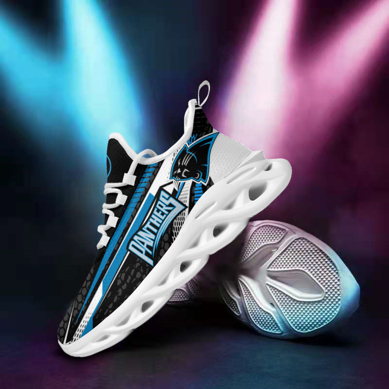 Carolina Panthers Yeezy Sneakers Back View