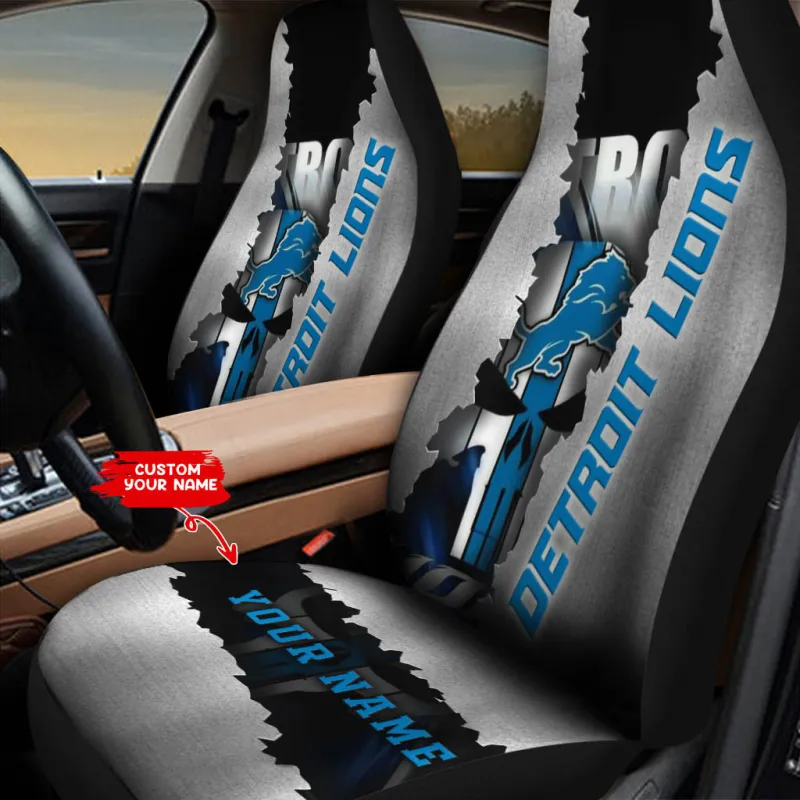 Custom Detroit Lions Car Seat Covers