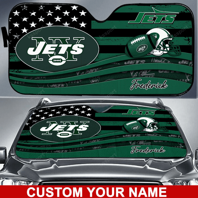 New York Jets Personalized Auto Sun Shade
