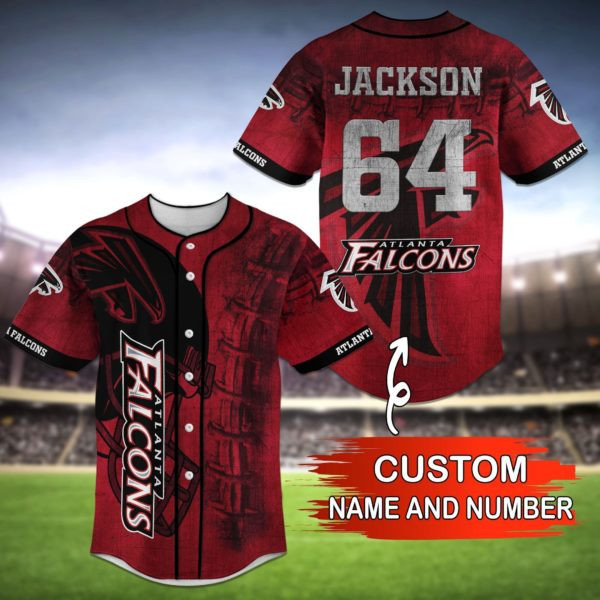 Atlanta Falcons Personalized Baseball Jersey
