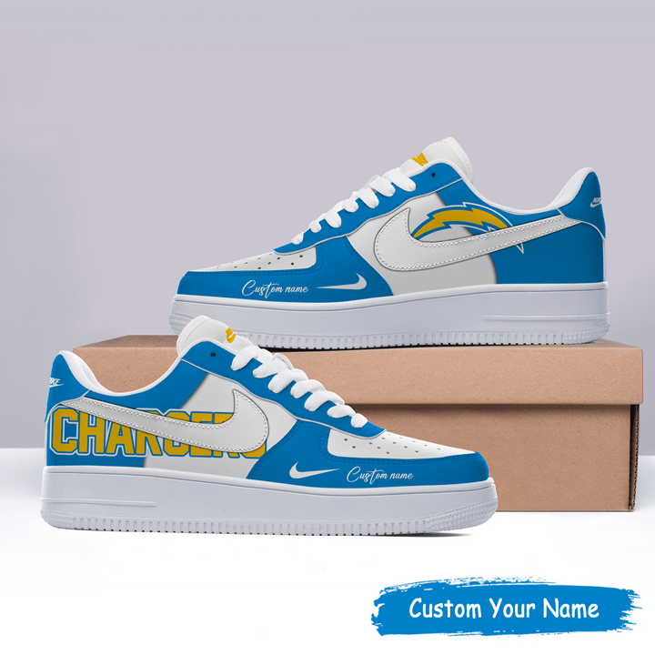 Los Angeles Chargers Custom Name Fan Shoes
