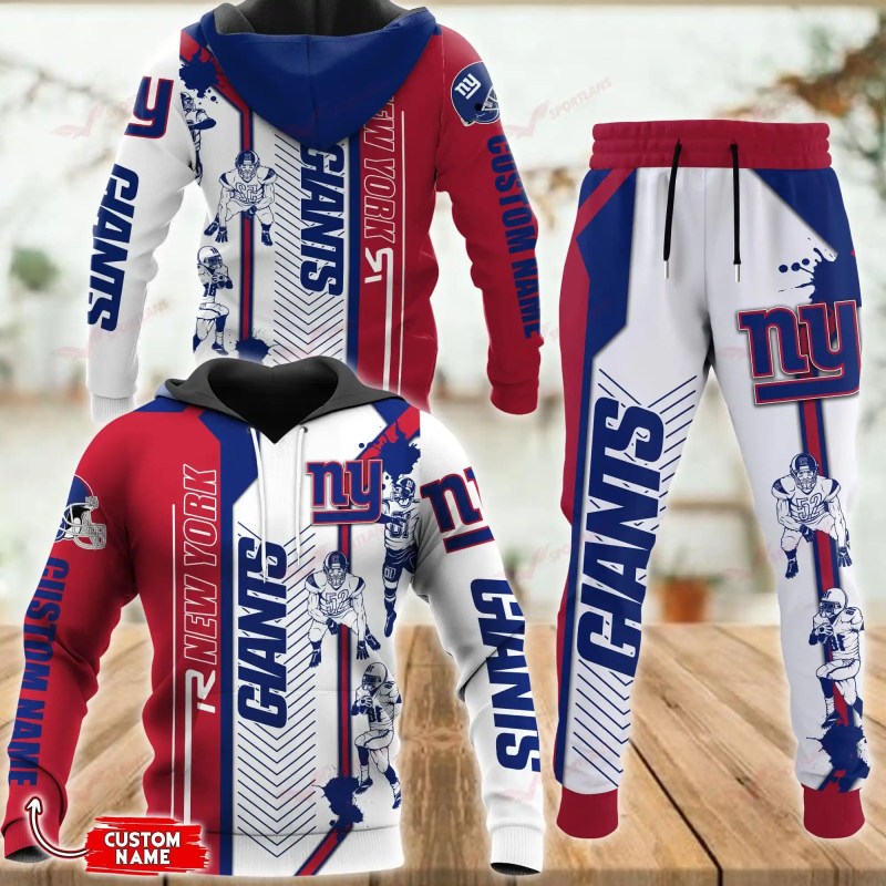 New York Giants Personalized Hoodie and Joggers