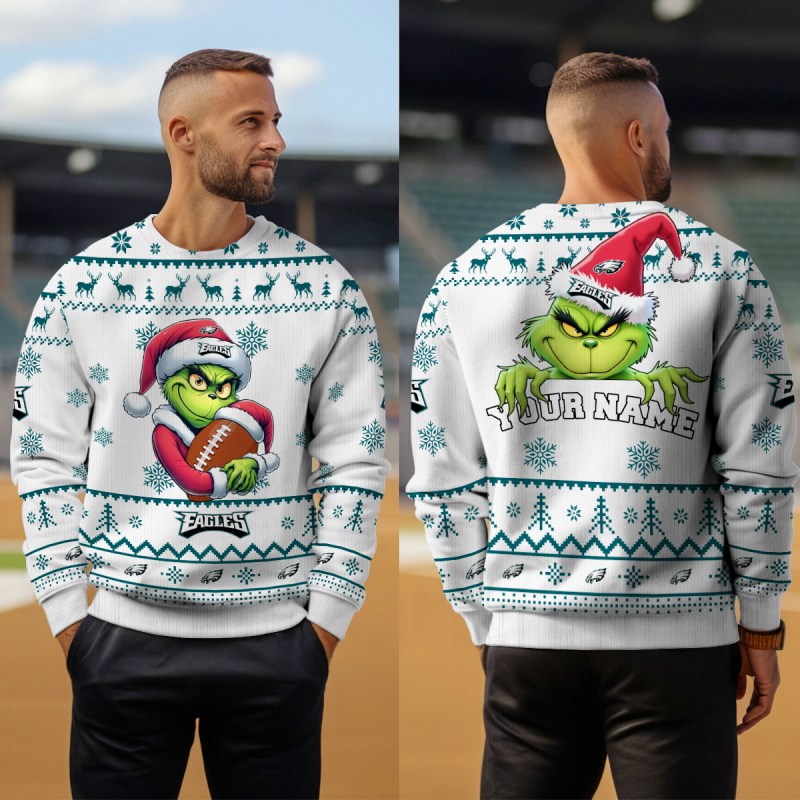 Philadelphia Eagles Ugly Christmas Sweater - Outdoor View 4