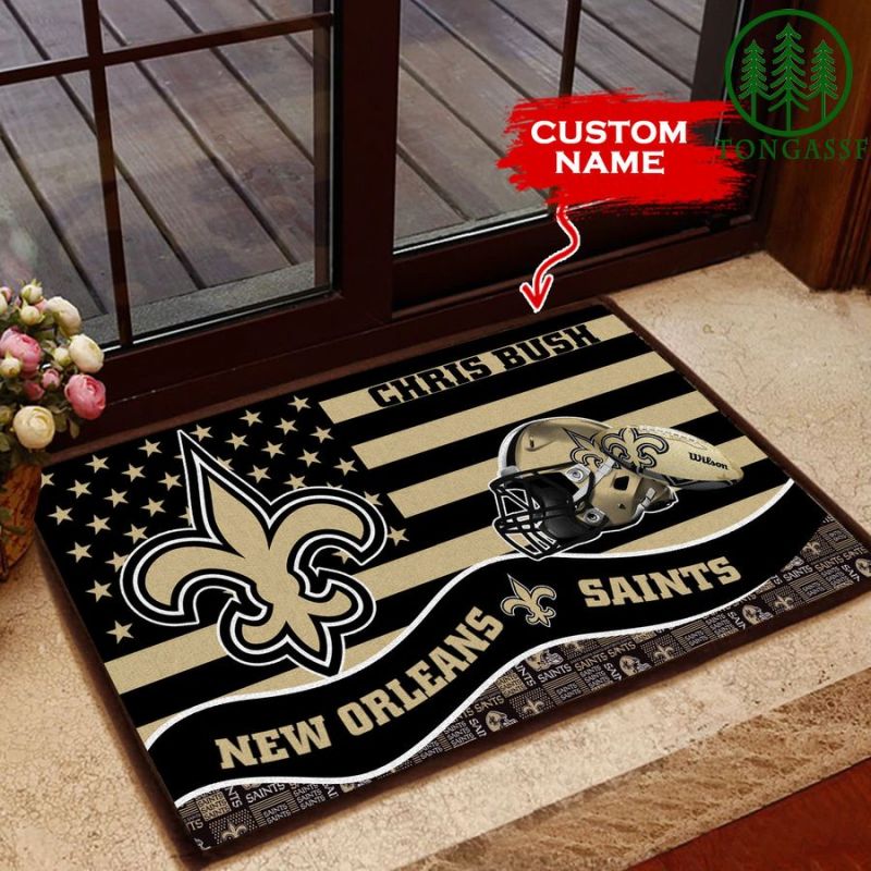 New Orleans Saints Personalized Doormat