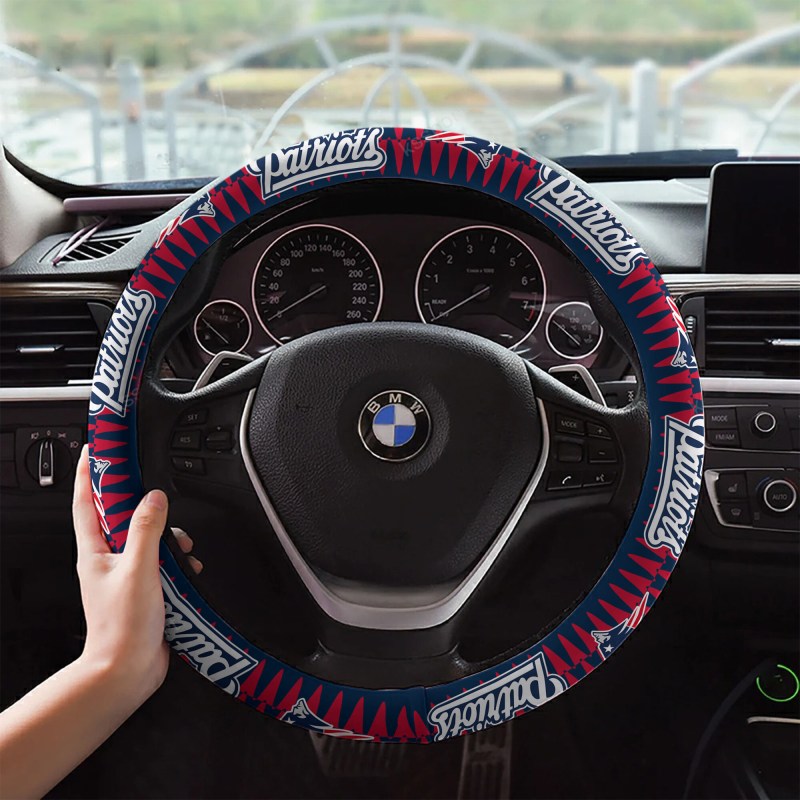 New England Patriots Custom 3D Steering Wheel Cover