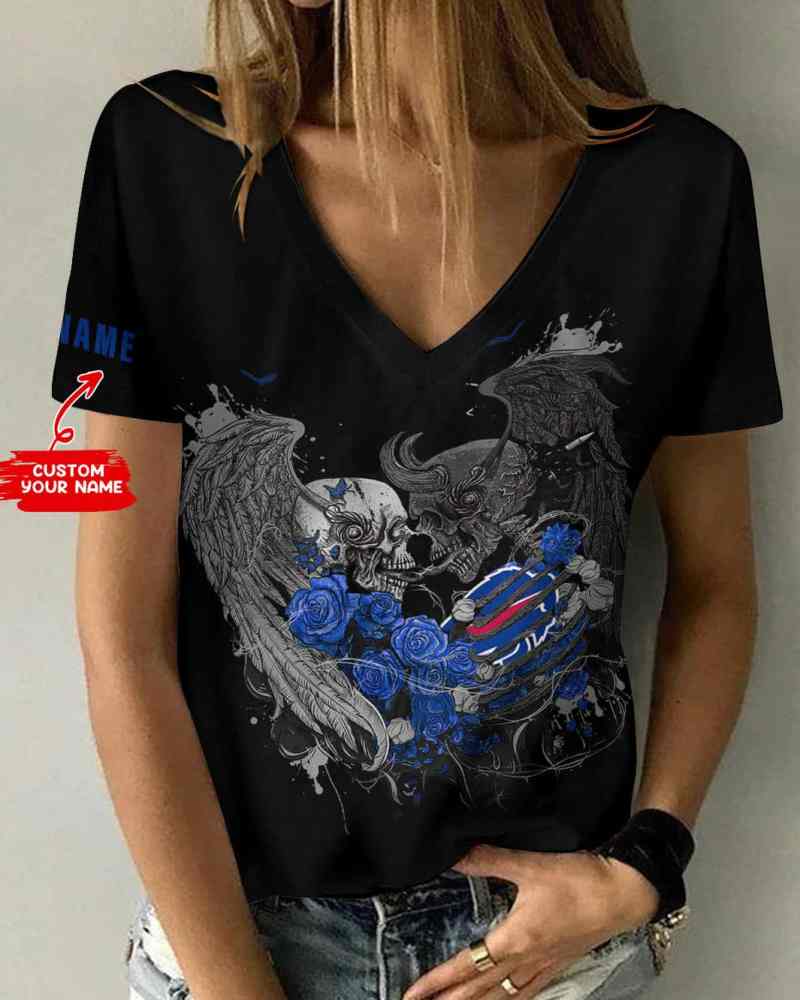 Buffalo Bills Personalized V-neck Women's T-shirt
