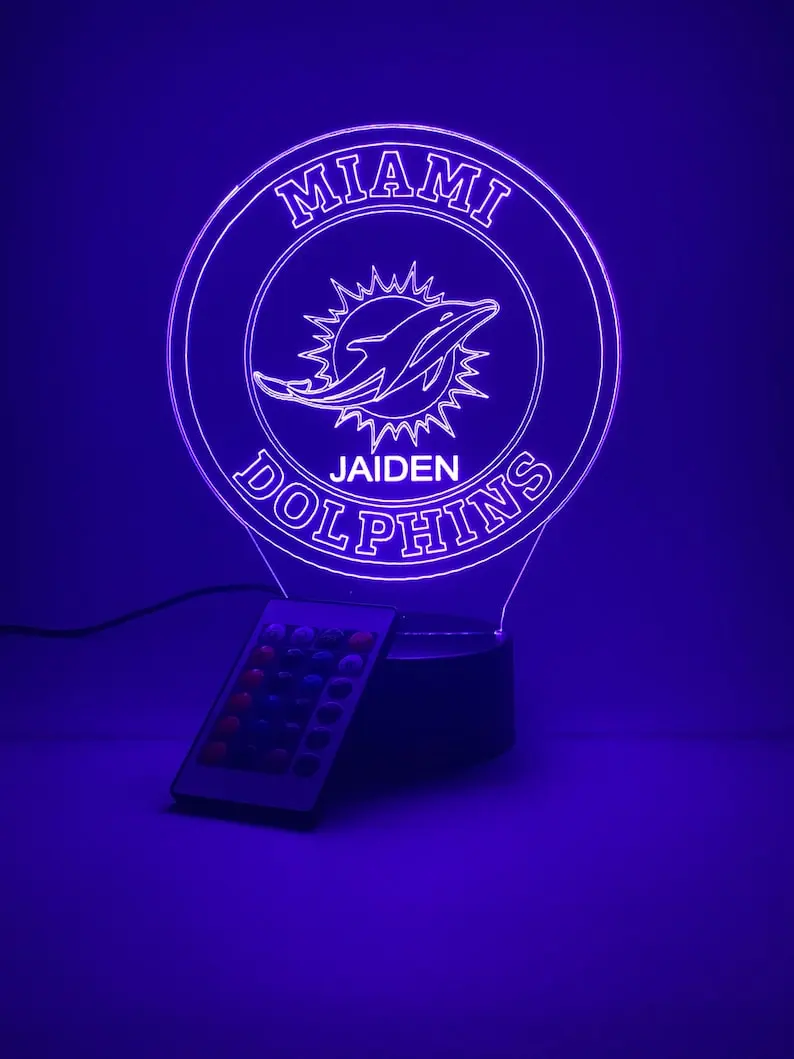 Miami Dolphins Custom Lamp