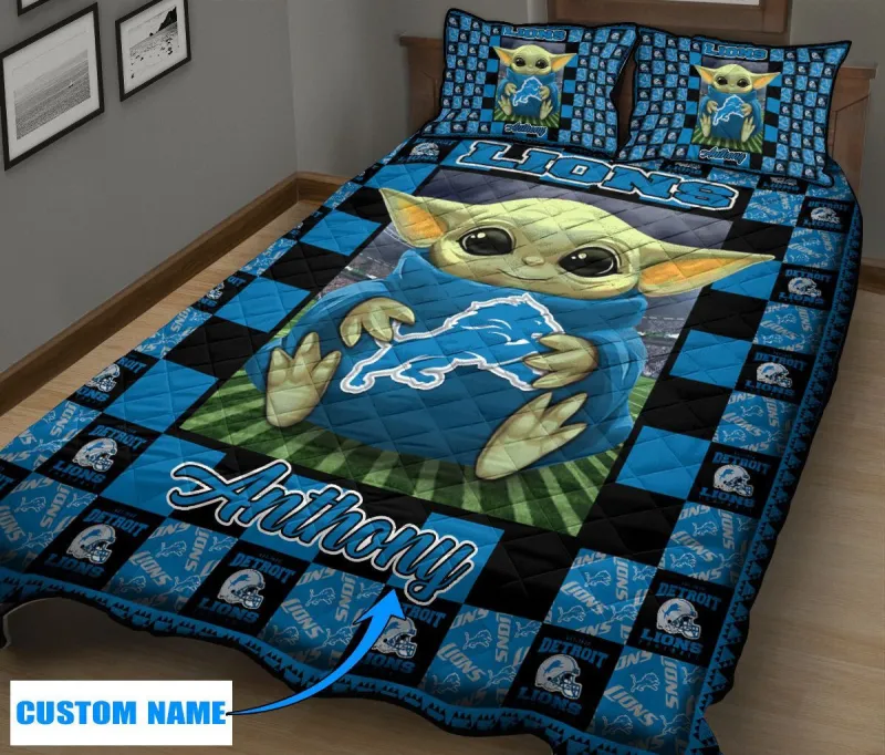 Detroit Lions Personalized Quilt Set