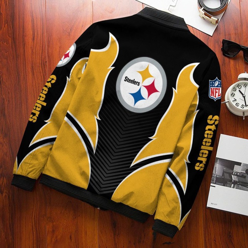 Pittsburgh Steelers Bomber Jacket - Side View