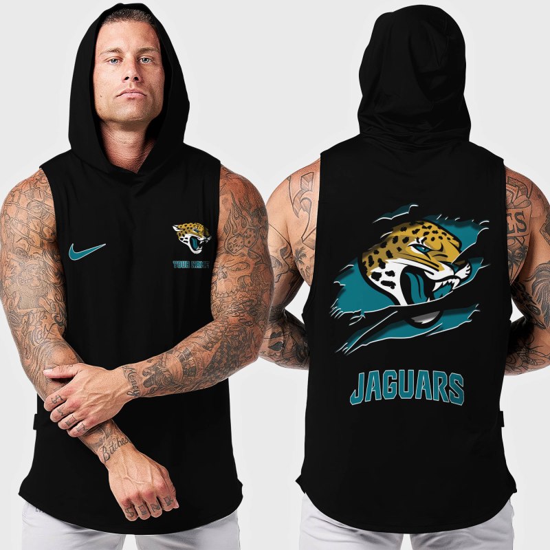 Jacksonville Jaguars Men's Workout Hooded Tank Top