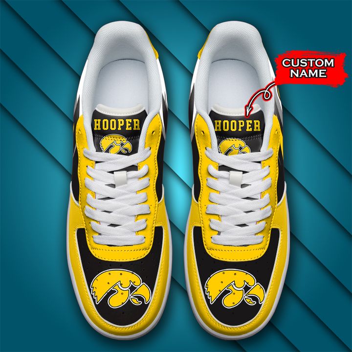 NCAA Iowa Hawkeyes Custom Name Air Force 1 Sneaker 3