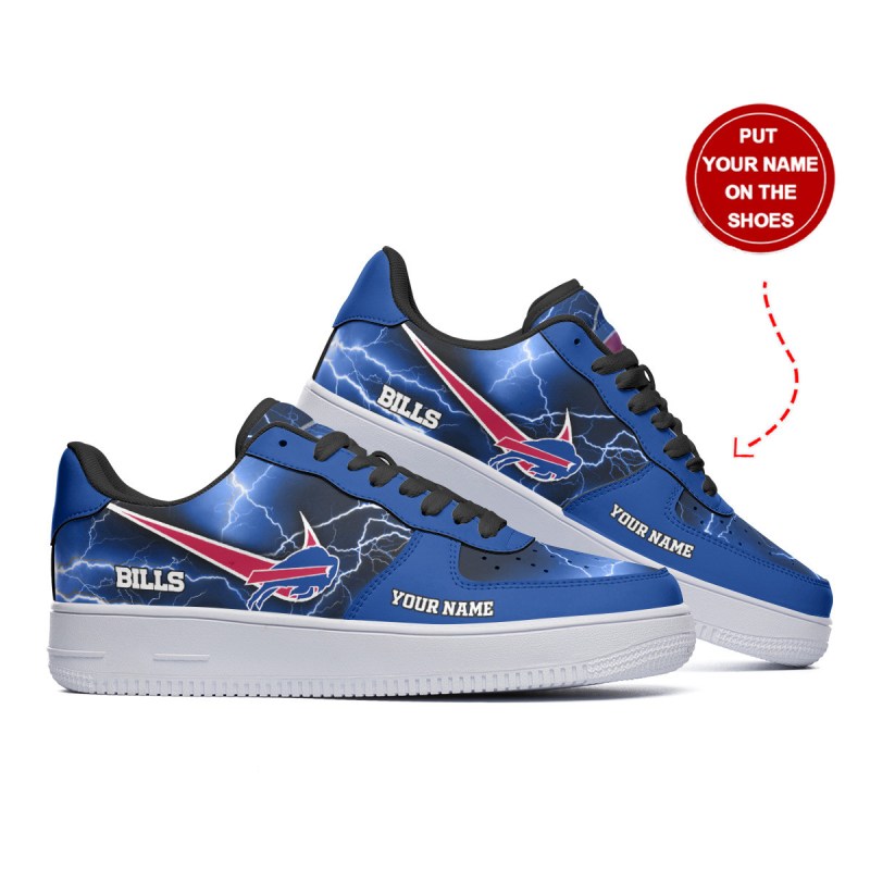 Buffalo Bills Personalized AF1 Shoes - Back View