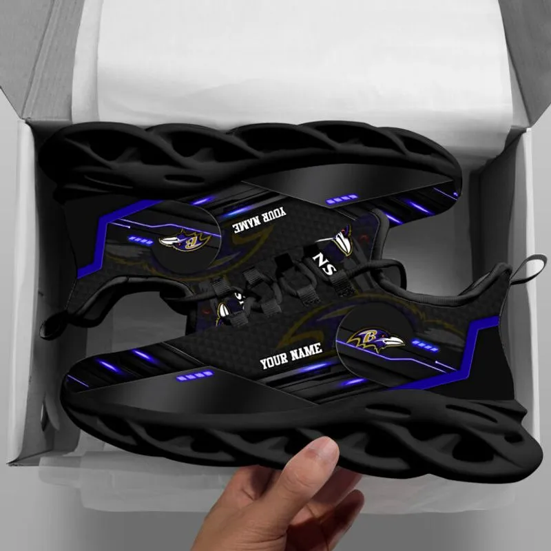 Baltimore Ravens Personalized Yezy Running Sneakers Image 4