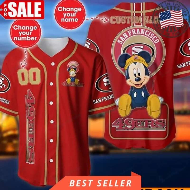 San Francisco 49ers Personalized Baseball Jersey