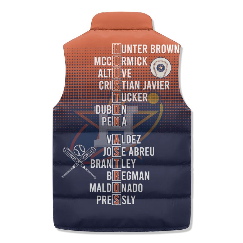 Houston Astros Puffer Jacket - Back View