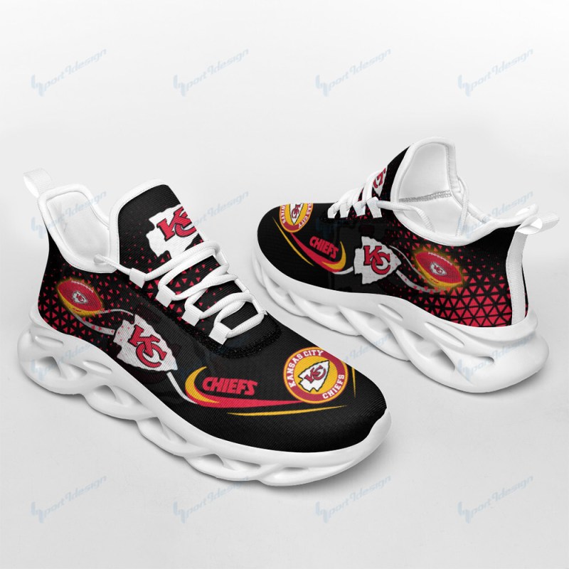 Kansas City Chiefs Yezy Running Sneakers Side View