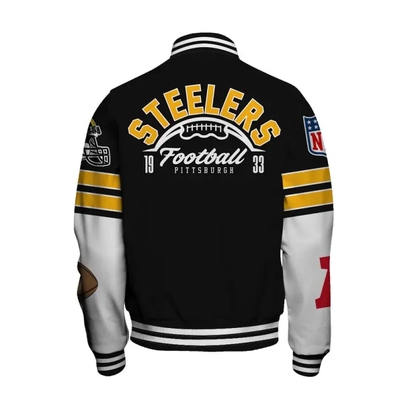 Pittsburgh Steelers Varsity Jacket Details