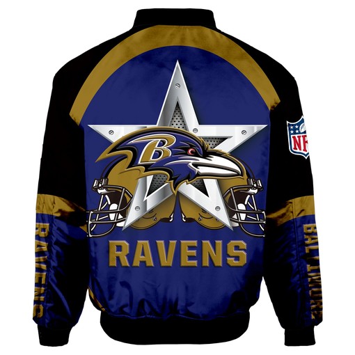 Baltimore Ravens Bomber Jacket Graphic Player Running