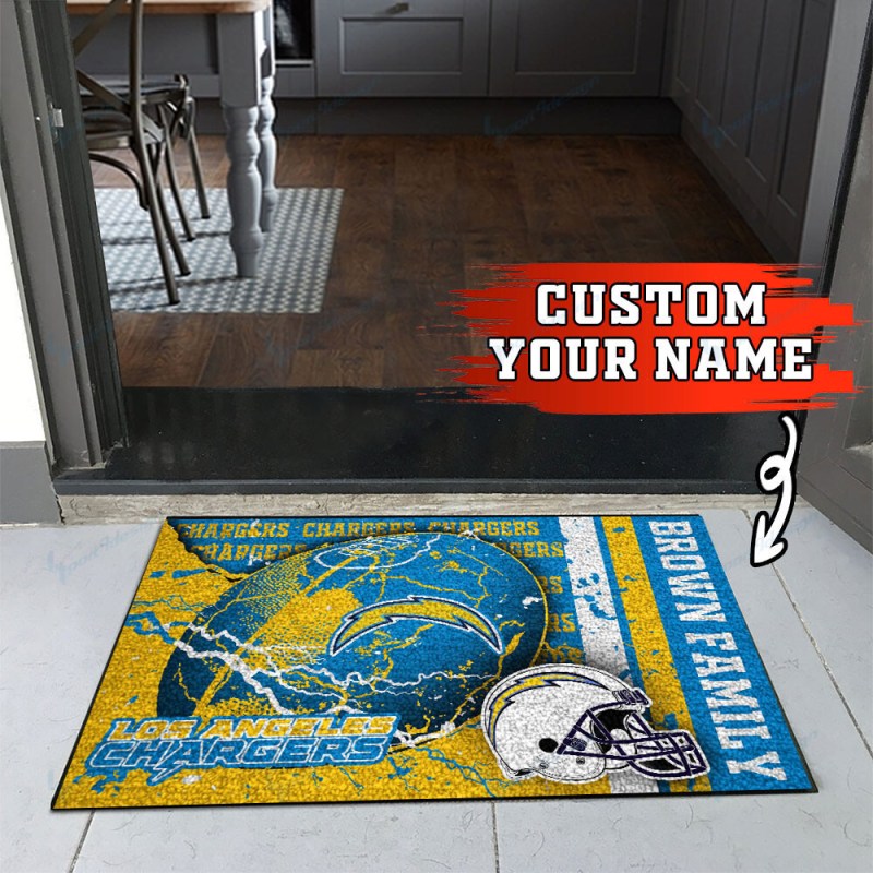 Los Angeles Chargers Doormat for Football Fans