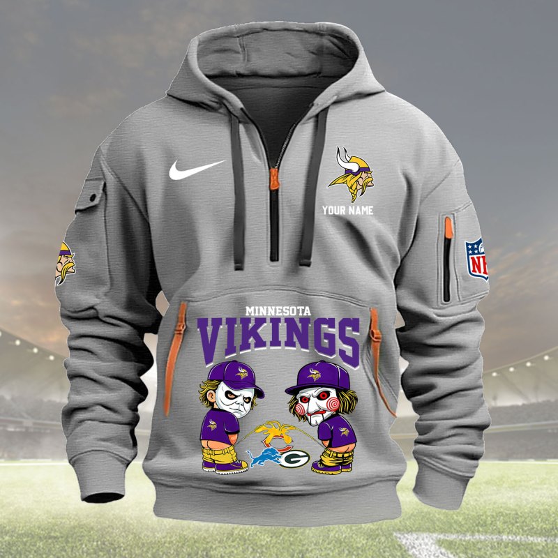 Light Gray Minnesota Vikings Hoodie