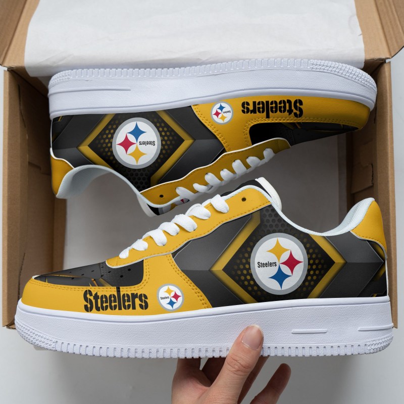 Pittsburgh Steelers AF1 Shoes Front View