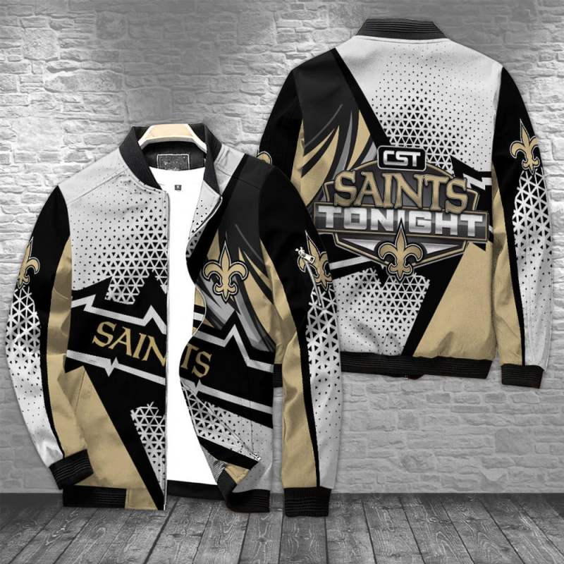 New Orleans Saints Bomber Jacket Front View