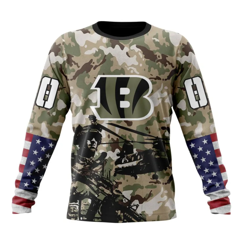 Cincinnati Bengals Long Sleeve Shirt Front