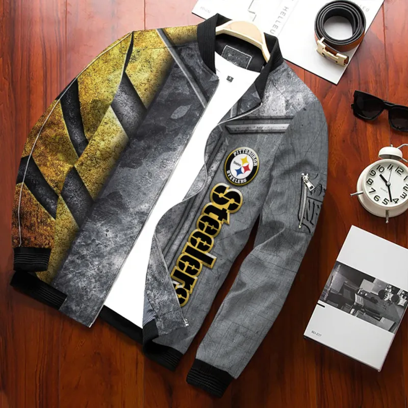 Pittsburgh Steelers Bomber Jacket Side View