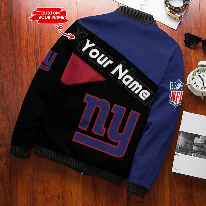 New York Giants Bomber Jacket Back View