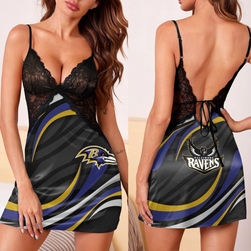 Baltimore Ravens Slip Dress Back View