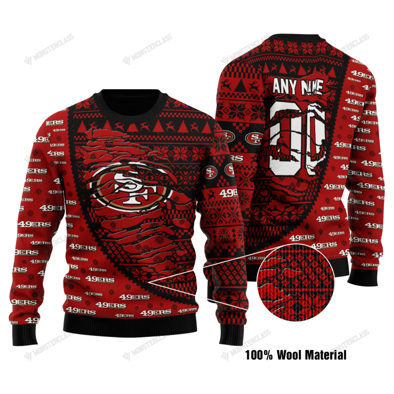 San Francisco 49ers Woolen Sweater Front View