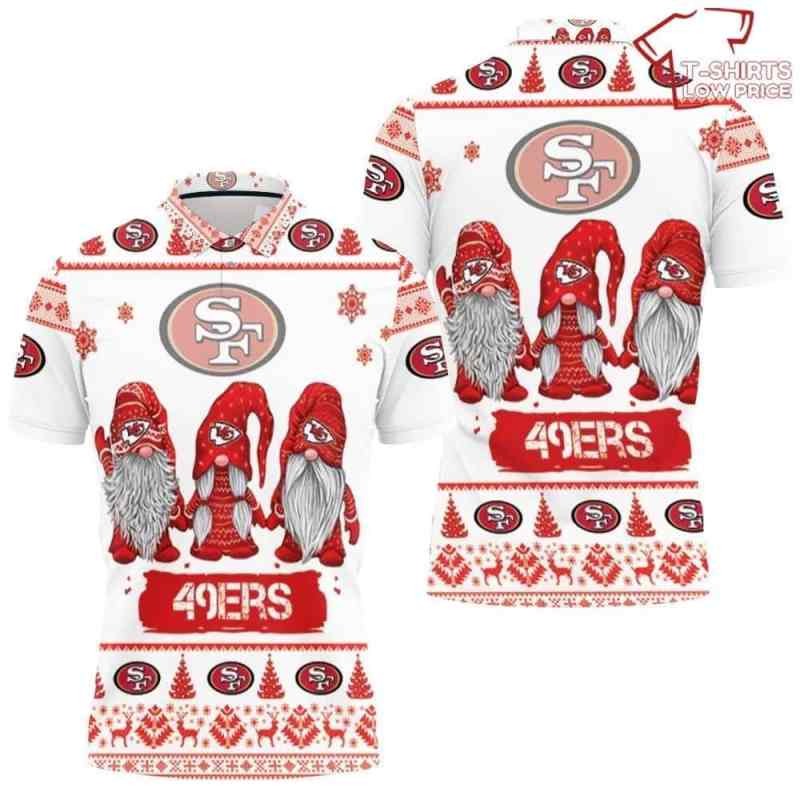 Christmas Gnomes San Francisco 49ers Ugly Sweatshirt Christmas 3D Polo Shirt