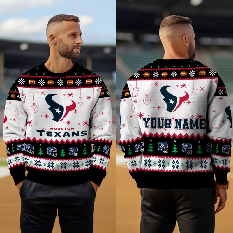 Houston Texans Ugly Christmas Sweater Outdoor