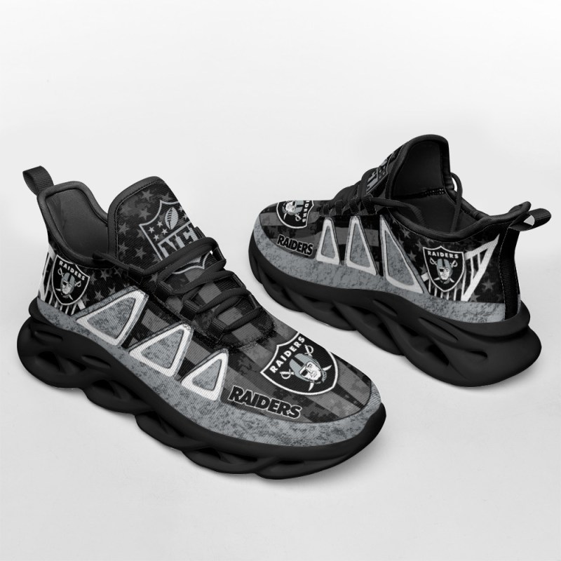 Las Vegas Raiders Yezy Running Sneakers Side View